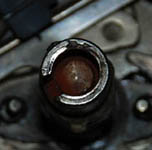 Distributor breaker plate removed